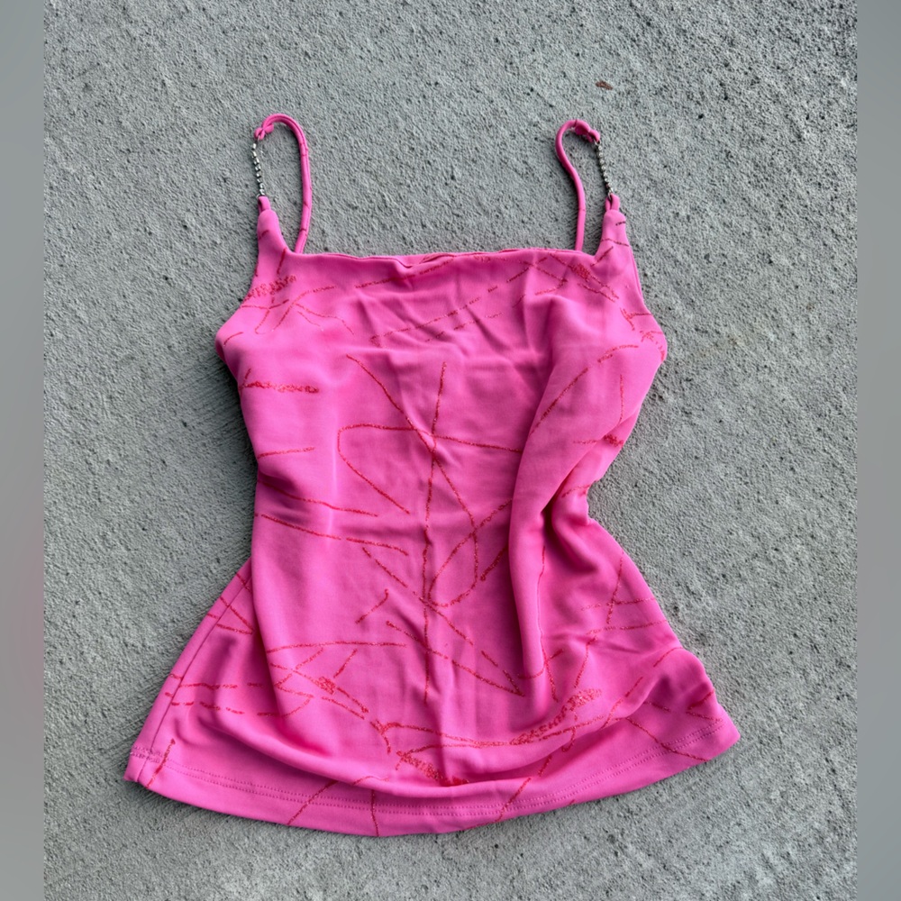 Pink Spaghetti Strap Top